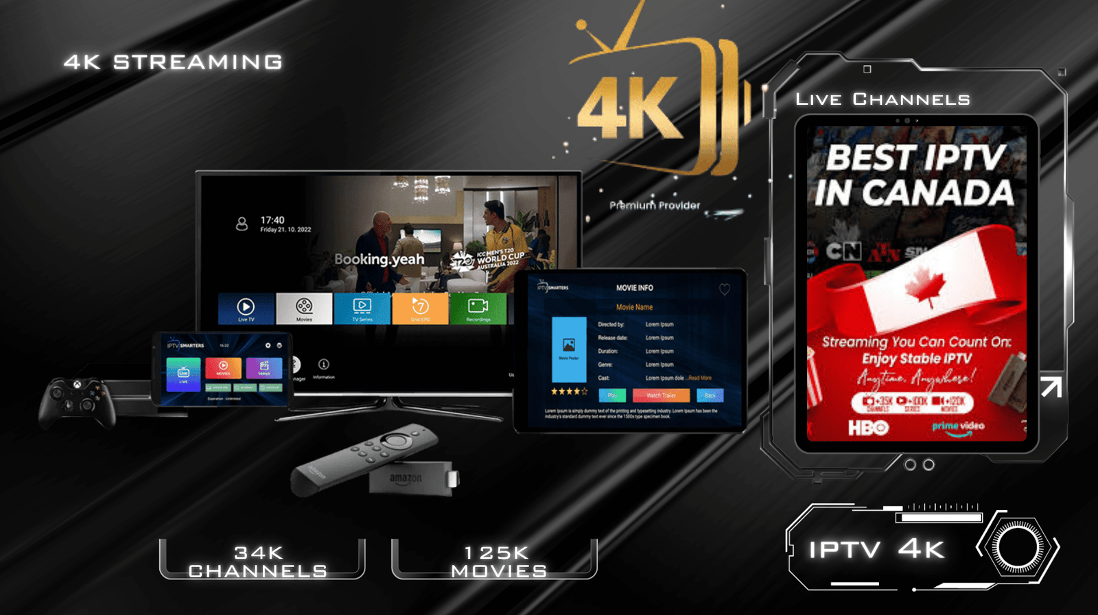 Get the Best 4K-IPTV Subscription: Over 34,000 Channels