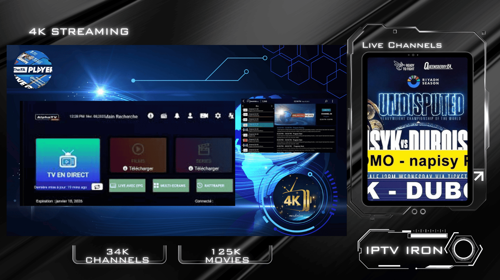 1 8K Strong Server – Best IPTV with 4K: 125K VOD, 34K Channels