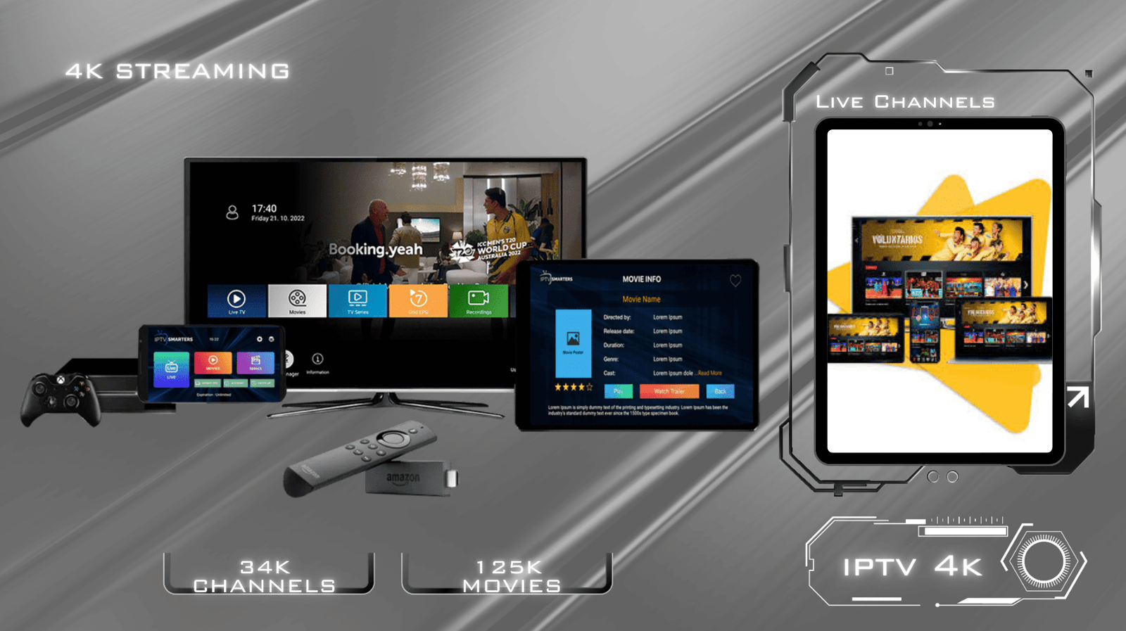Top Strong 4K IPTV Services Stream Movies, Sports & TV in 4K
