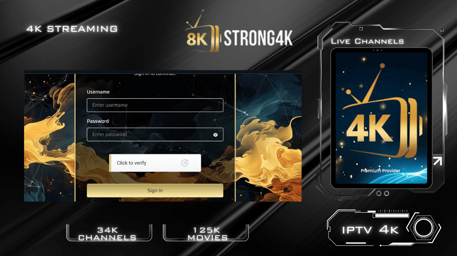 Strong 8K Panel Ultra-Powerful IPTV Server for Streaming 4k